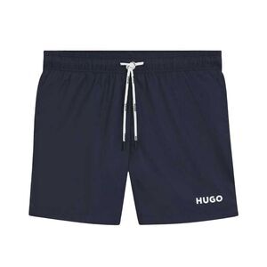 Hugo Mens Haiti Contrast Logo Swim Shorts / Dark Blue
